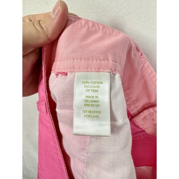 Lilly Pulitzer 5” Callahan Shorts Womens 12 Bright Pink Mid Rise Cotton 26712 - Picture 7 of 9